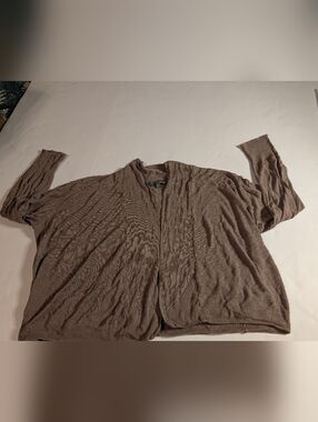 Retro-Ology Short Open-Front Brown Cardigan Sweater Medium